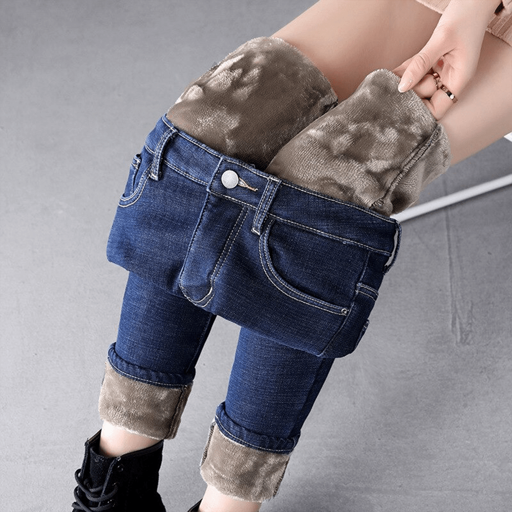 WW | Dehnbare Warme Fleece-Jeans