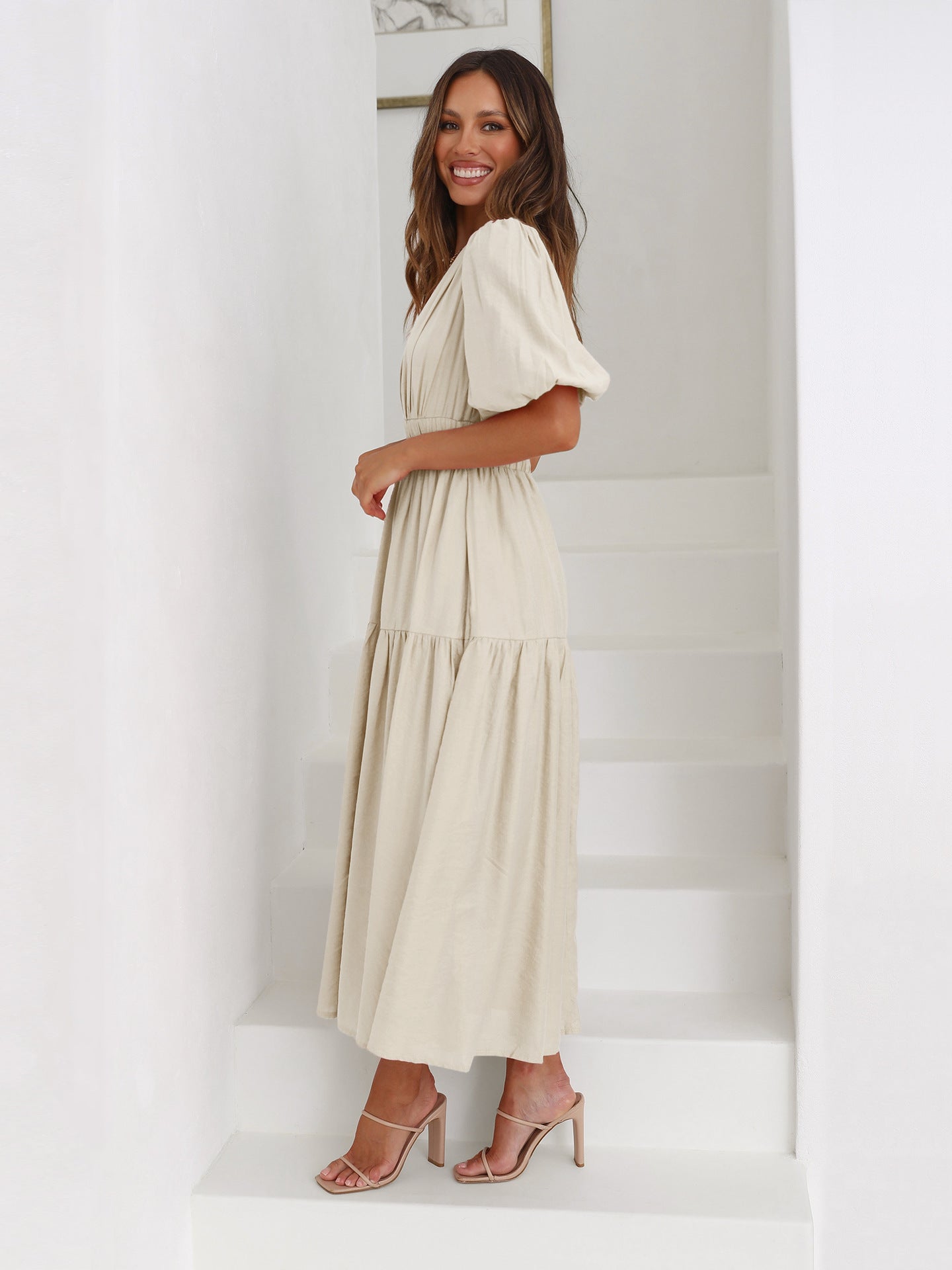 WW | Elegantes Kleid mit Puffärmeln
