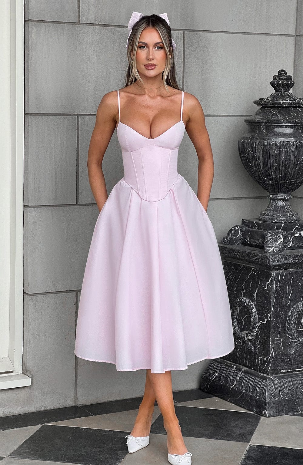 Grace™ | Corset Midi Dress