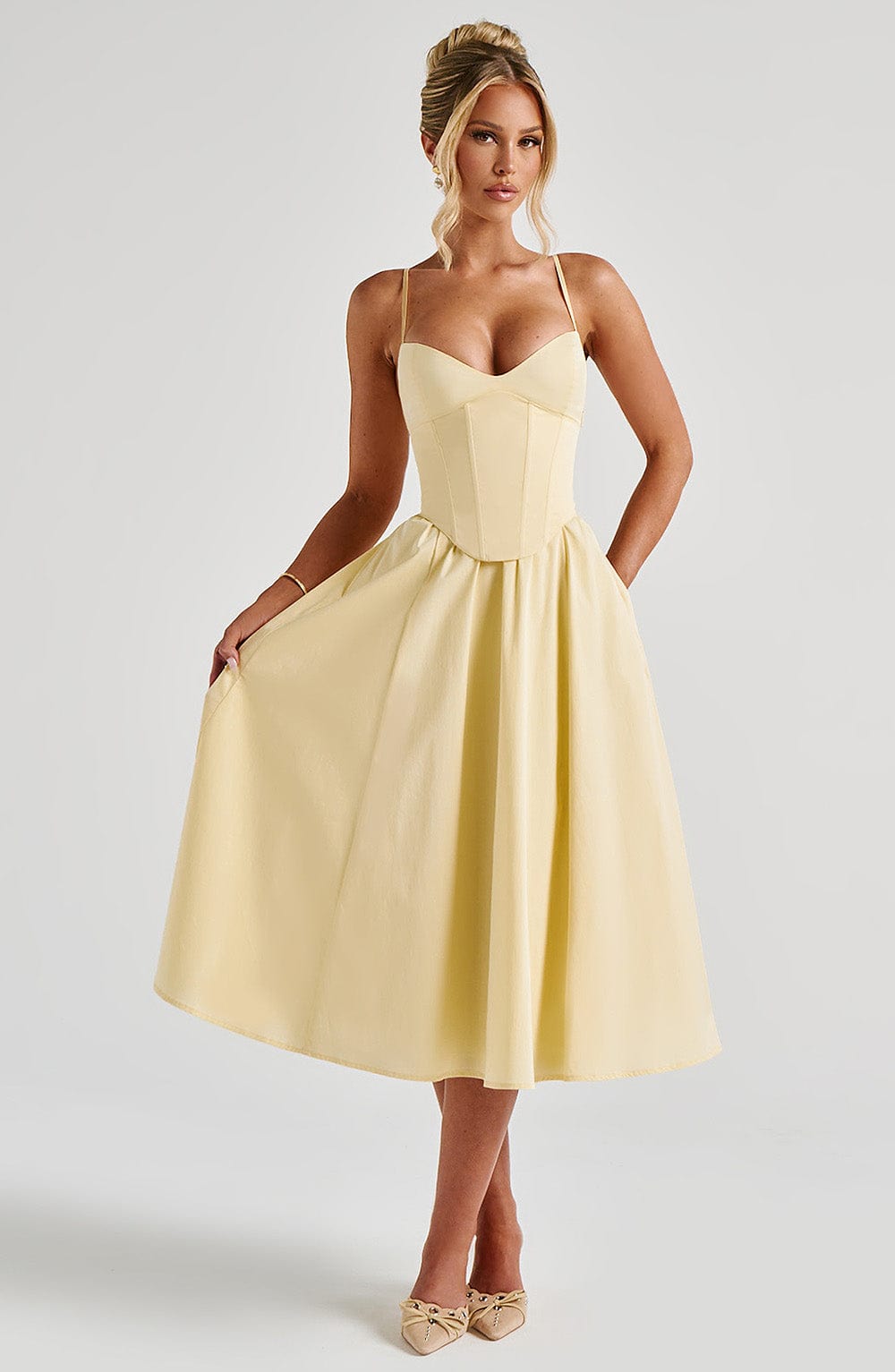 Grace™ | Corset Midi Dress