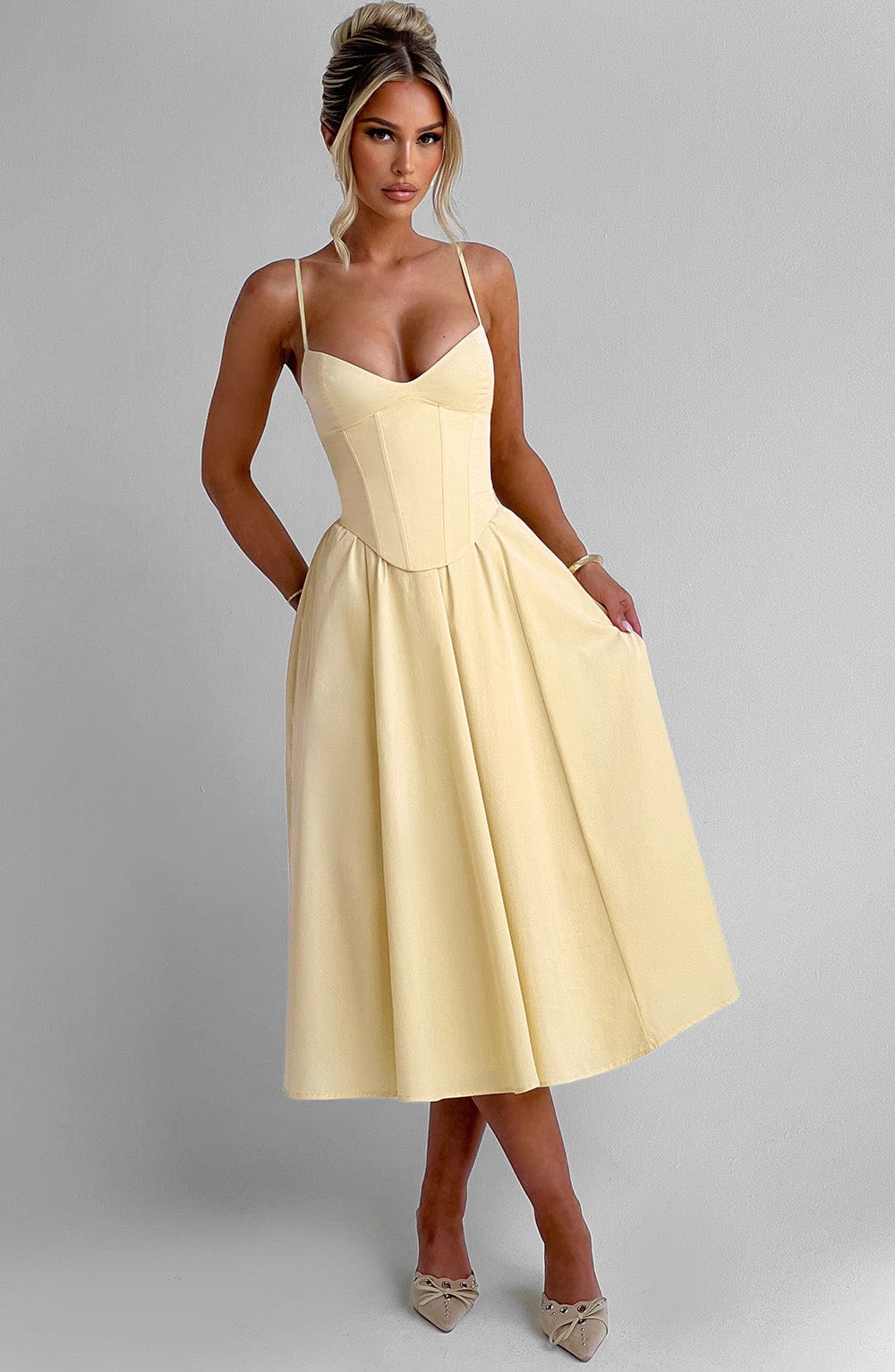 Grace™ | Corset Midi Dress
