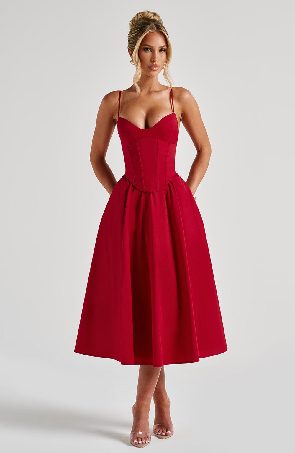 Grace™ | Corset Midi Dress