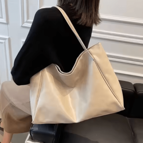 WW | Große Damen Leder Schultertasche Handtasche Shopper Burgunderrot
