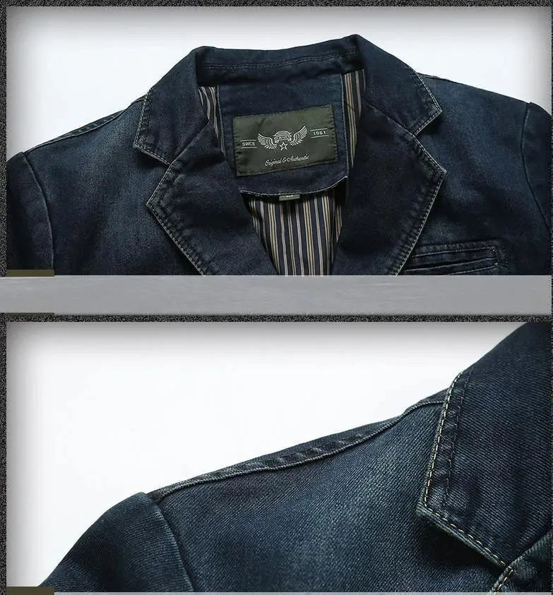 WW | Men's Blazer - Cowboy Denim Jeans Blazer