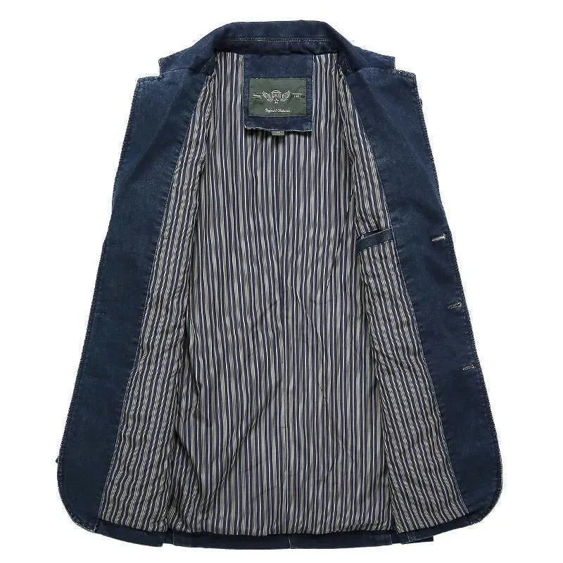 WW | Men's Blazer - Cowboy Denim Jeans Blazer