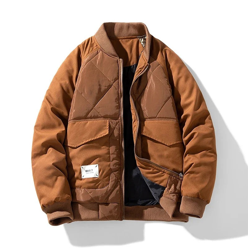 WW | Männer Steppbomberjacke Aus Strapazierfähigem Material