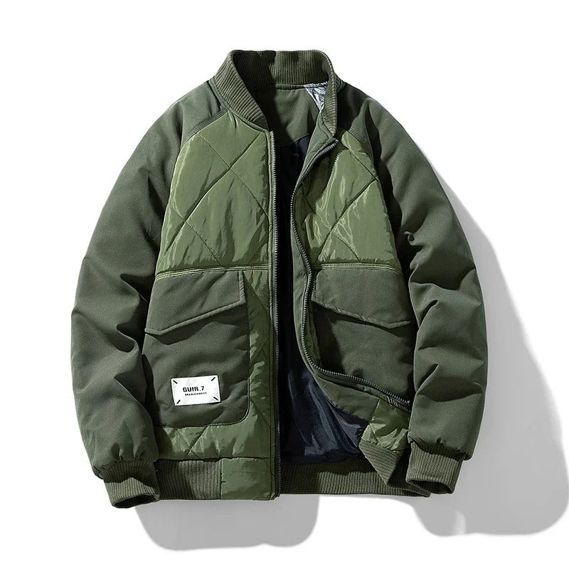 WW | Männer Steppbomberjacke Aus Strapazierfähigem Material