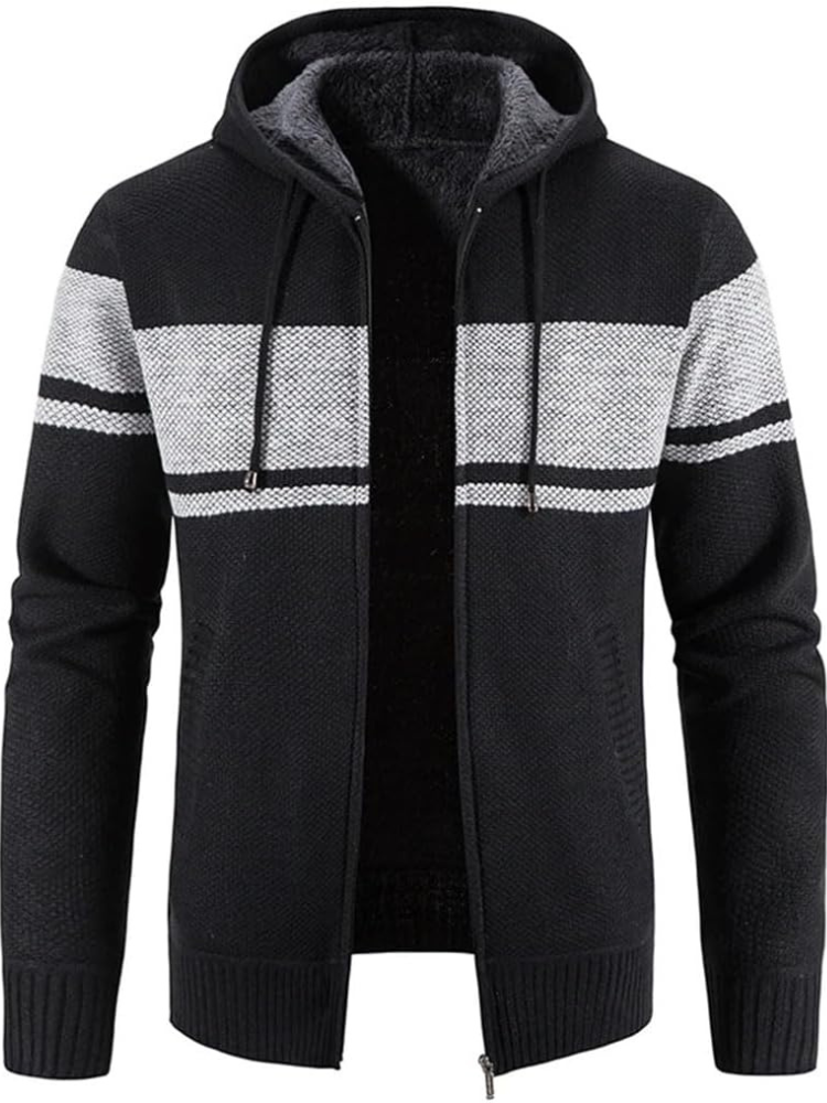 WW | Kapuzenpullover Mit Reißverschluss Aus Strick in Der Farbe Chai Für Herren