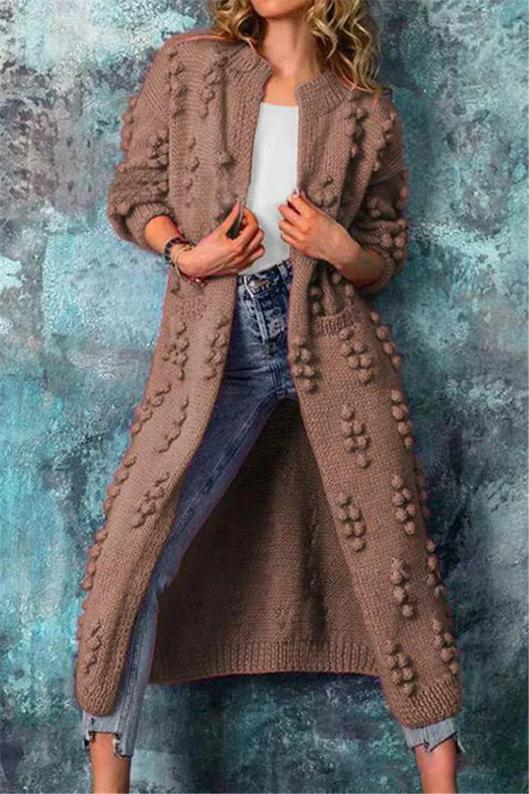WW | Lange Strickjacke aus weichem Material