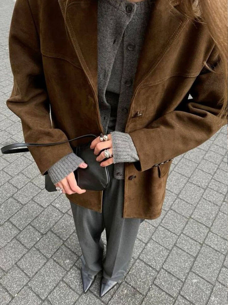 WW | Faux-Suede-Blazerjacke