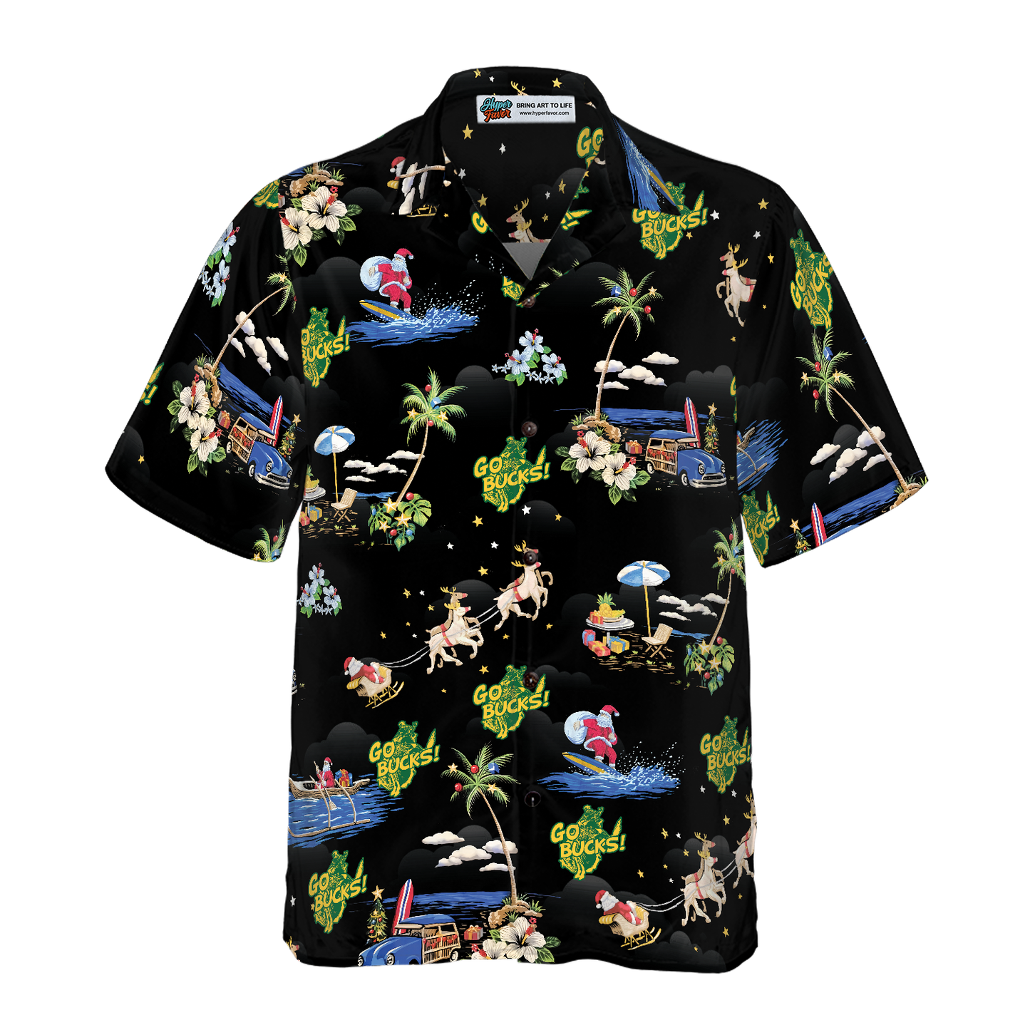 WW | Go Bucks Logo Weihnachts Hawaiian-Shirt