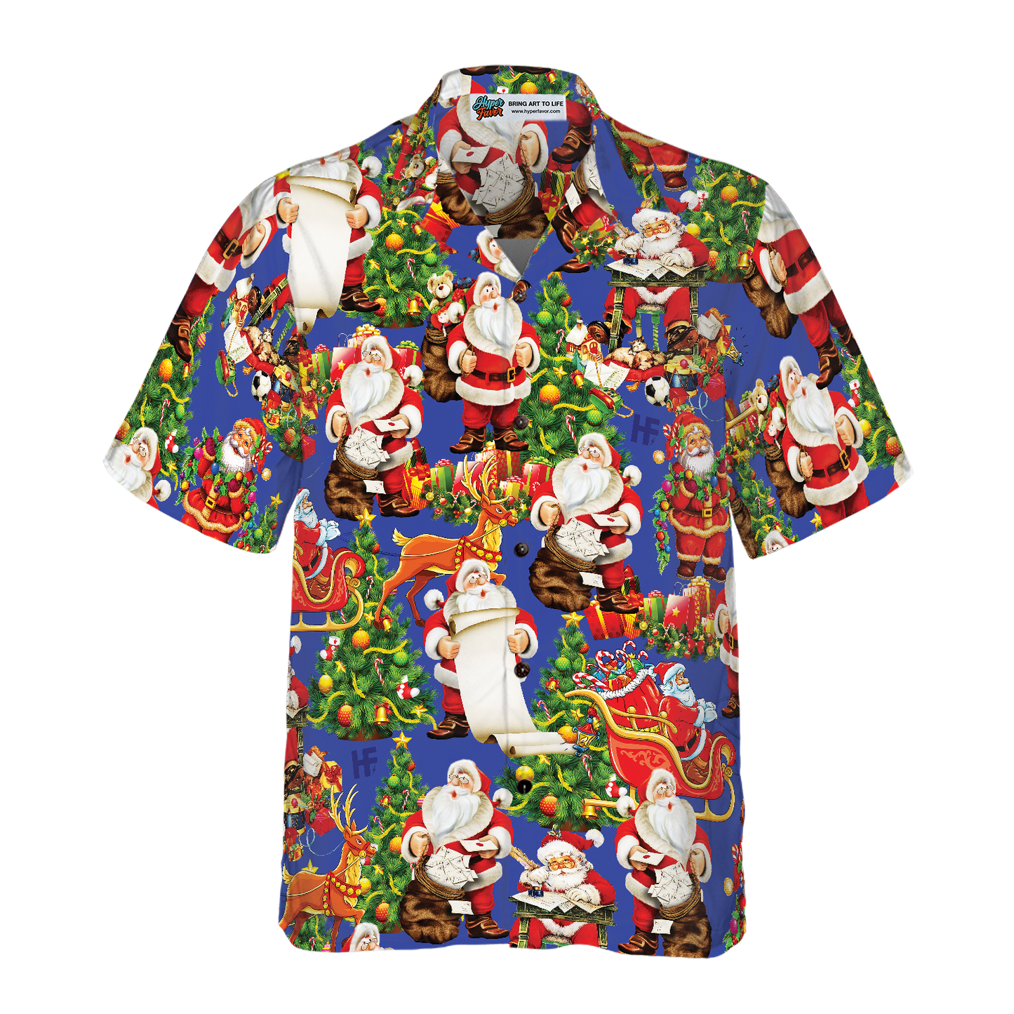 WW | Frohe Weihnachten Santa Claus 6 Hawaii-Hemd