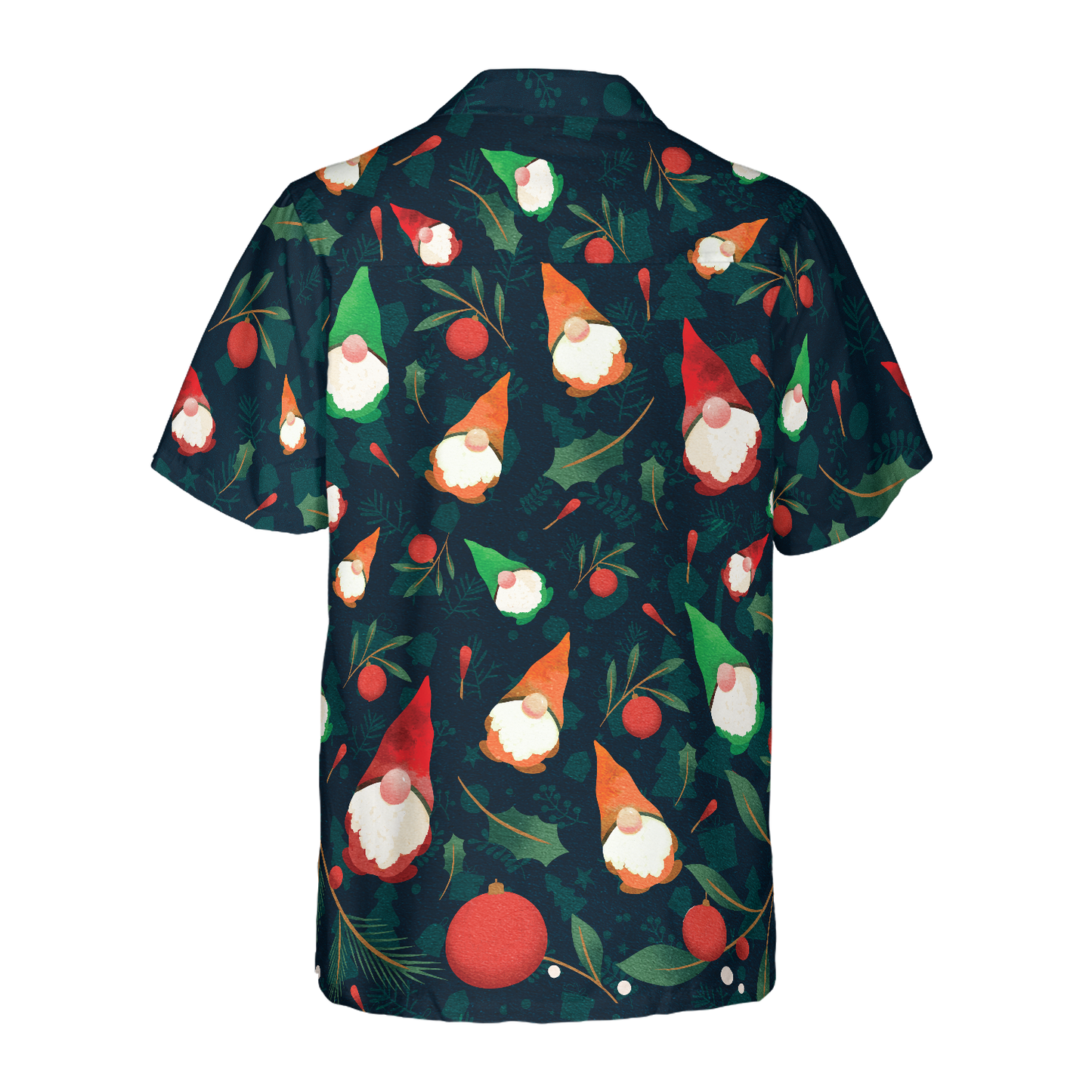 WW | Hyperfavor Weihnachts-Hawaiian-Shirts, Weihnachtsgnom-Musterhemden Kurzarm, Weihnachtshemd Geschenkidee für Männer und Frauen