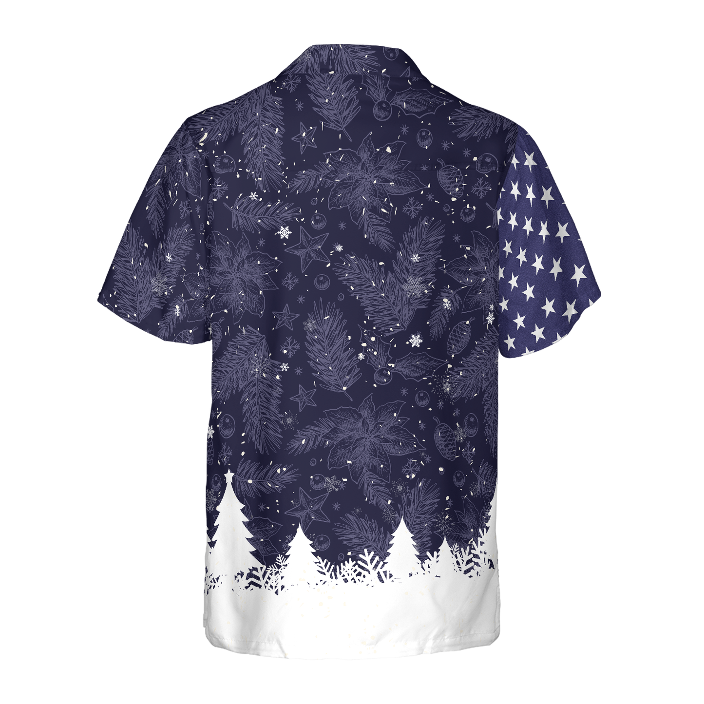 WW | Hyperfavor Weihnachts-Hawaiianhemden, Frohe Weihnachten USA-Flaggenmuster-Shirt Kurzarm, Weihnachtshemd-Idee Geschenk für Männer und Frauen