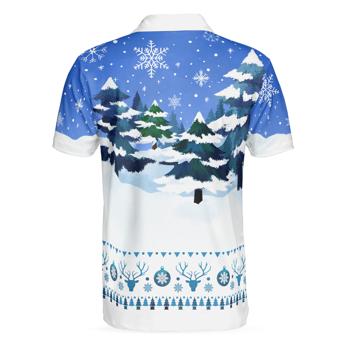 WW | Weihnachts Golf Polo-Shirts - Herren Golf Polo-Shirts Kurzarm - Lustiges Schneemann-Muster-Shirt Dry Fit - Weihnachts-Shirt Geschenkidee für Männer