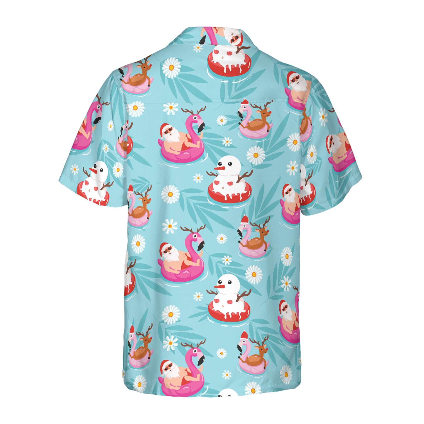 WW | Hyperfavor Weihnachts-Hawaiian-Shirts, Santa Strand Sommer Muster Shirt Kurzarm, Weihnachtshemden Idee Geschenk Für Männer Und Frauen