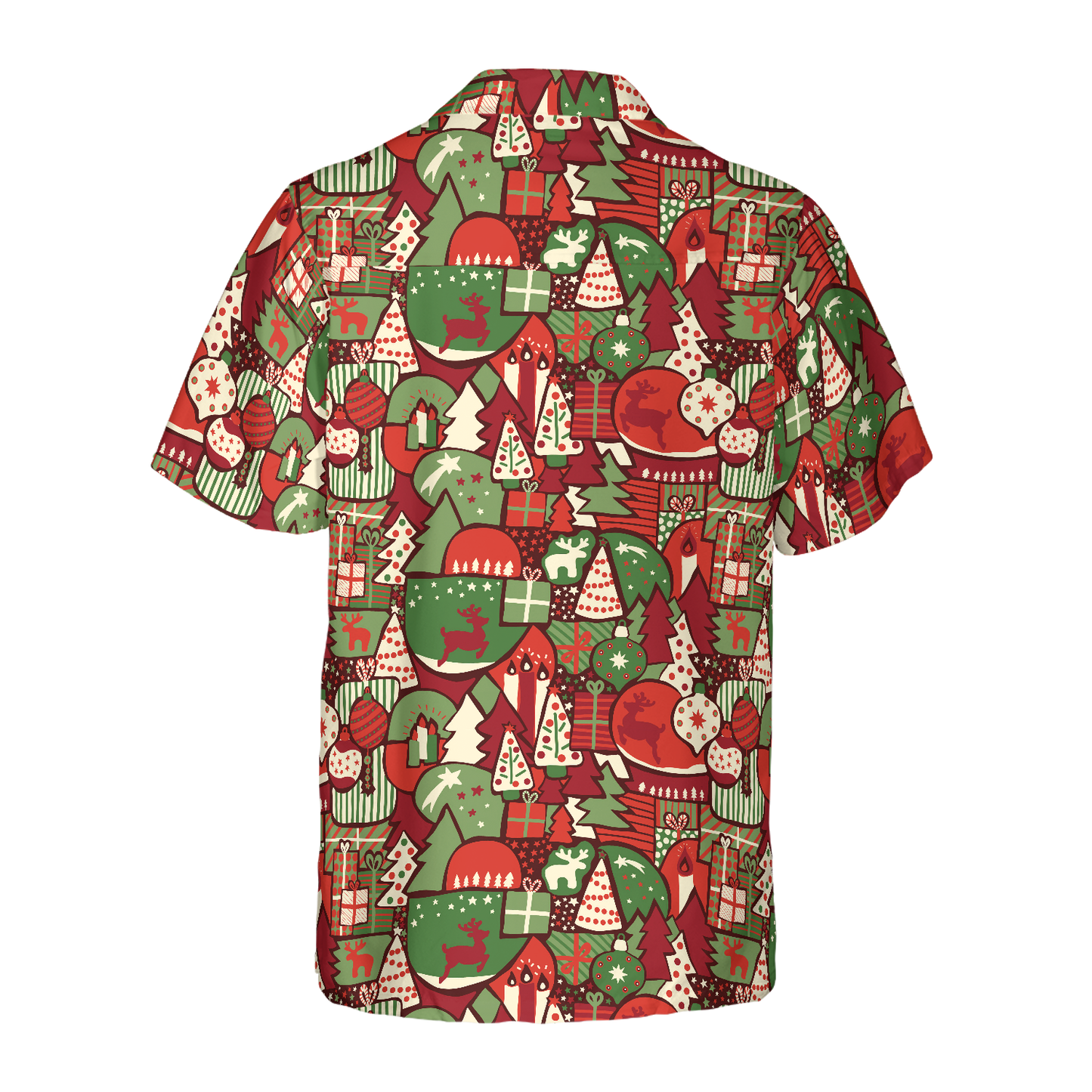 WW | Hawaiian Hemden, Weihnachtsgeschenk Musterhemd Kurzarm, Weihnachtshemd Geschenkidee für Männer und Frauen