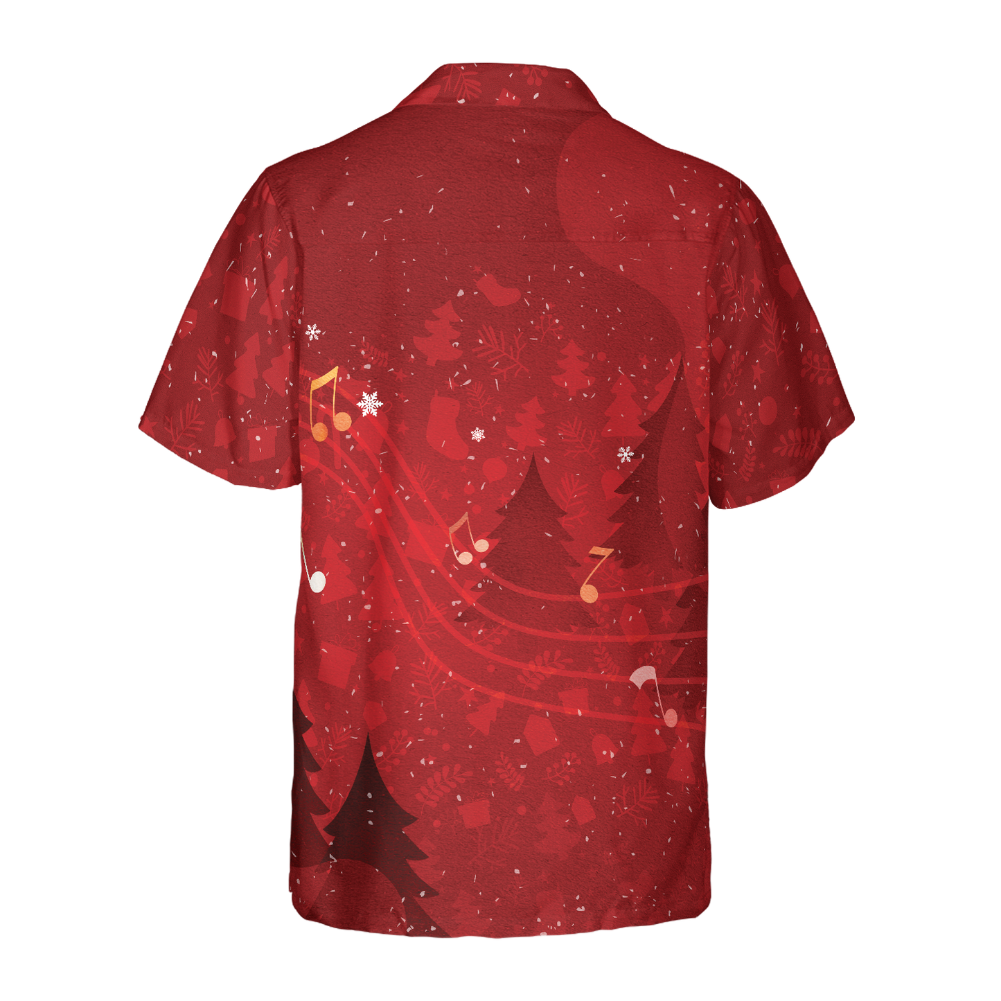 WW | Hyperfavor Weihnachts-Hawaiian-Shirts für Männer und Frauen, Santa spielt Klavier Hawaiian Shirt Knopf-down Shirt Kurzarm