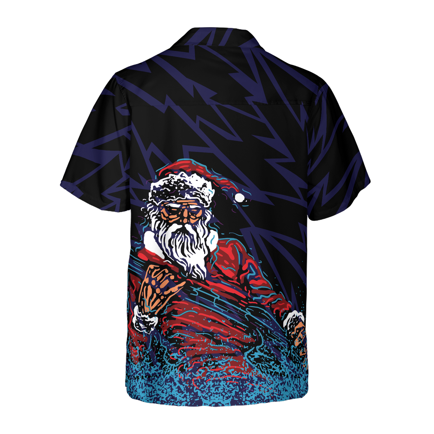 WW | Hawaiian Hemden, Rock Santa Shirt Kurzarm, Weihnachtshemden Geschenkidee für Männer und Frauen