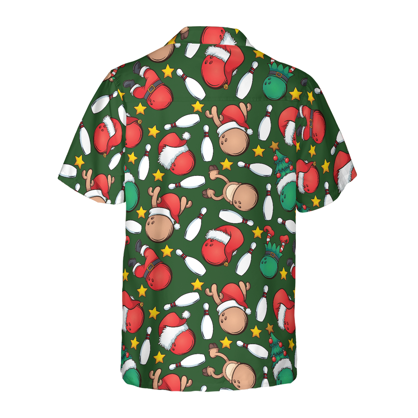 WW | Hyperfavor Weihnachts-Hawaiianhemden, Weihnachts-Bowlingmuster-Shirt Kurzarm, Weihnachts-Shirt Geschenkidee für Männer und Frauen