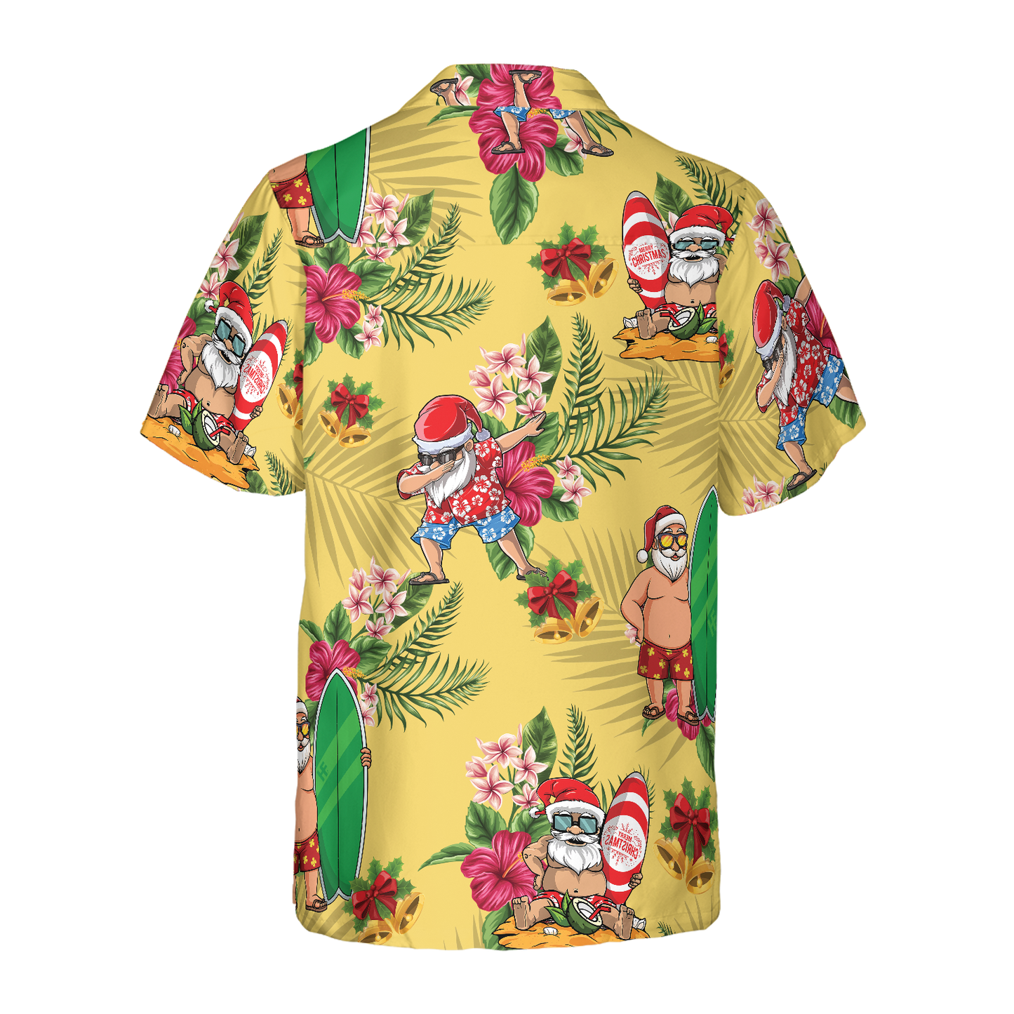 WW | Frohe Weihnachten Santa Claus Surfing Dab Hawaiian Shirt