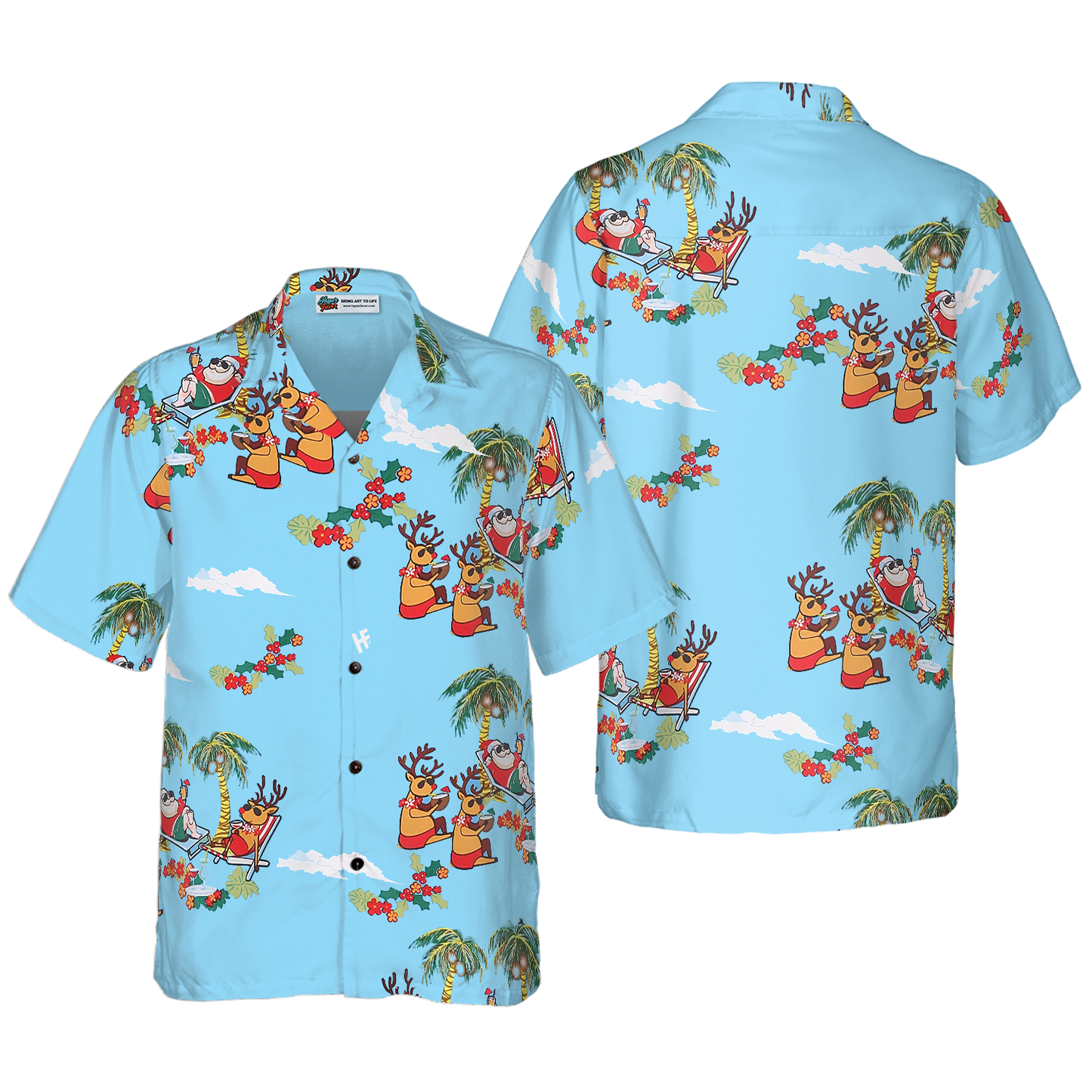 WW | Frohe Weihnachten Santa Claus 2 Hawaiian Shirt