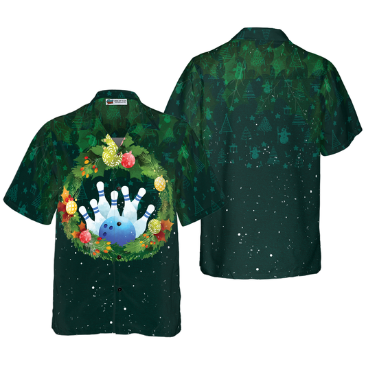 WW | Hyperfavor Christmas Hawaiian Shirts for Men and Women, Christmas Wreath Bowling Hawaiian Shirt Button Down Short Sleeve.png