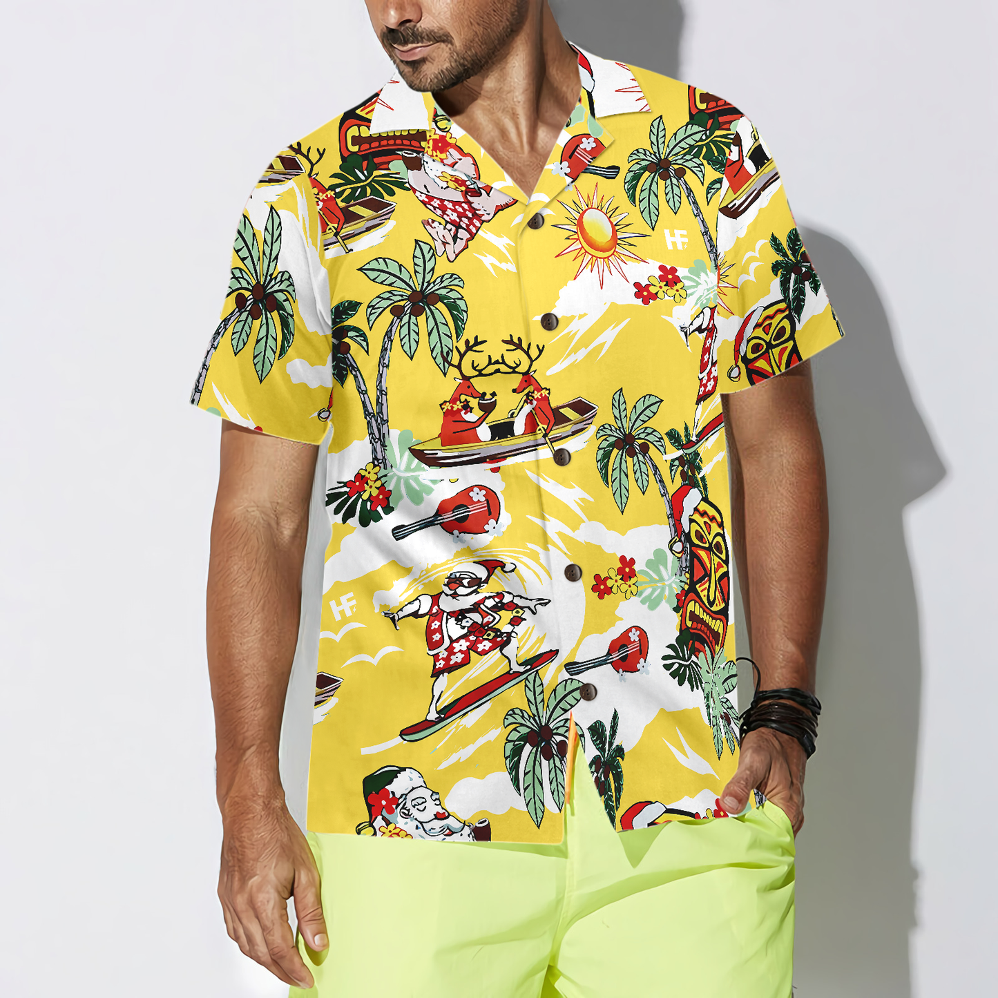 WW | Frohe Weihnachten Santa Claus 15 Hawaiian Shirt