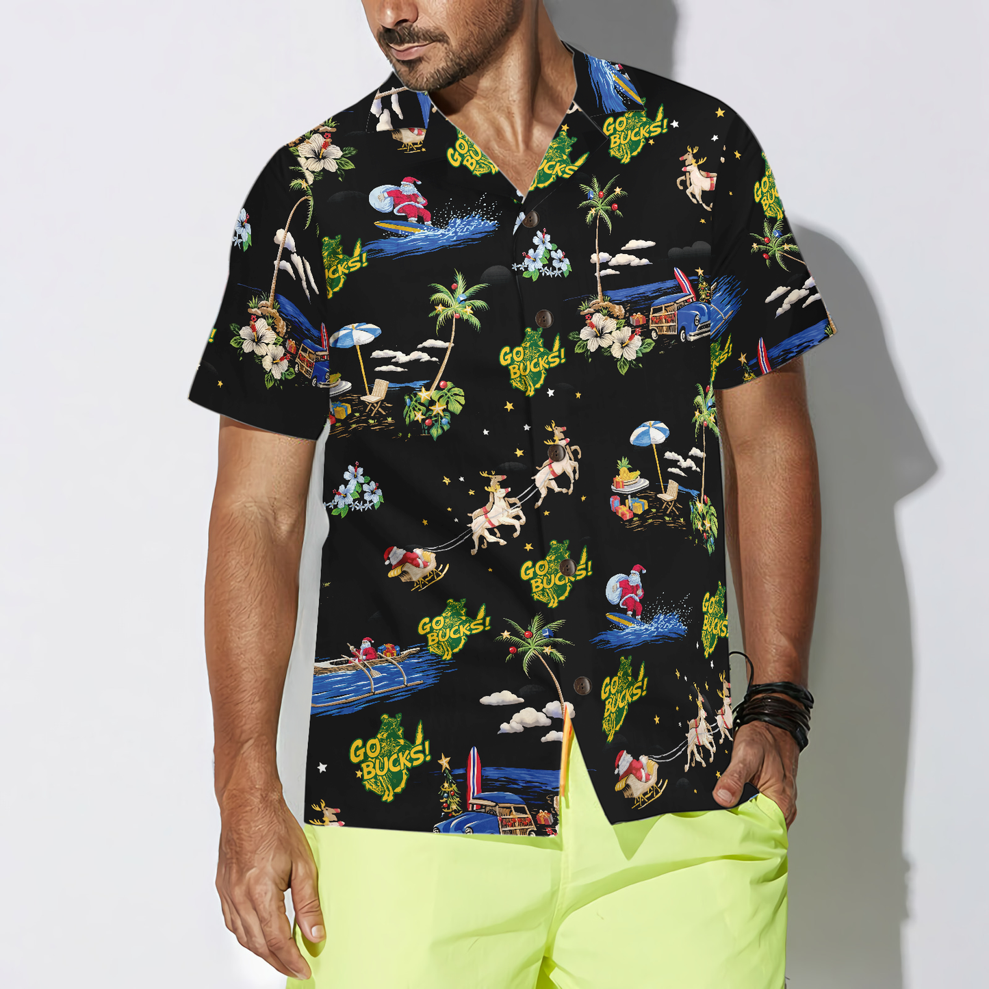 WW | Go Bucks Logo Weihnachts Hawaiian-Shirt