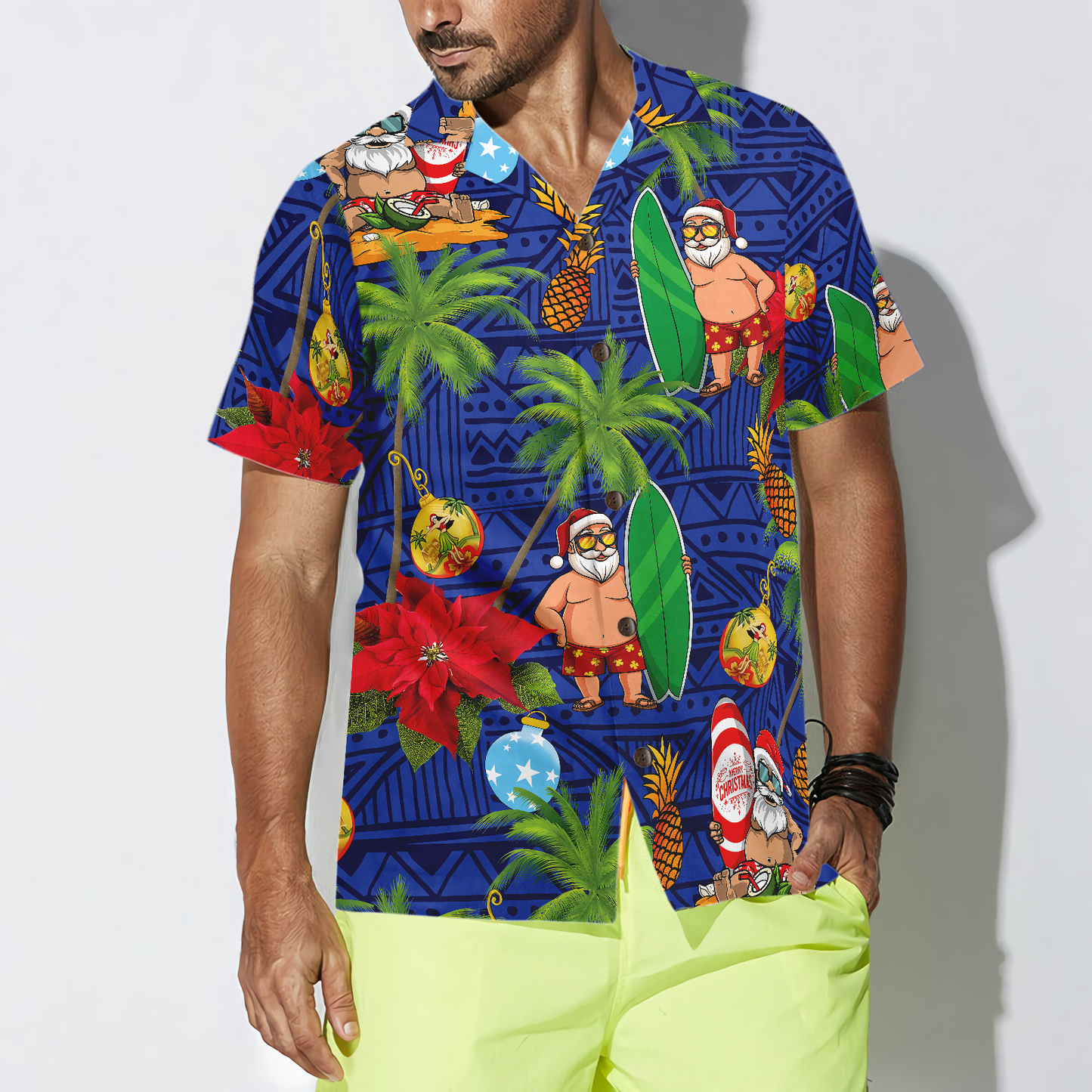 WW | Frohe Weihnachten Santa Claus 1 Hawaiian Shirt