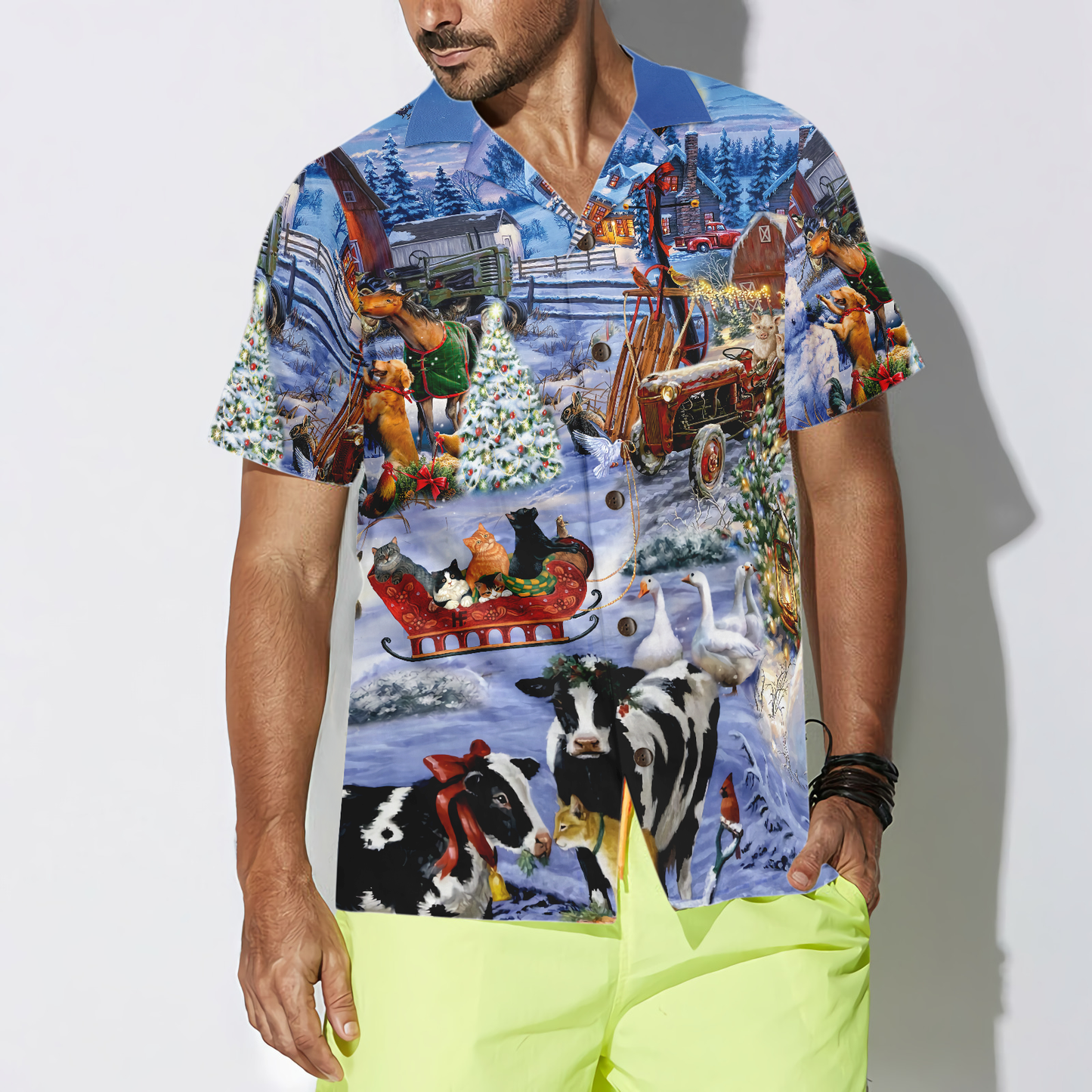 WW | SCHÖNE FARM AN WEIHNACHTEN Hawaiian Shirt