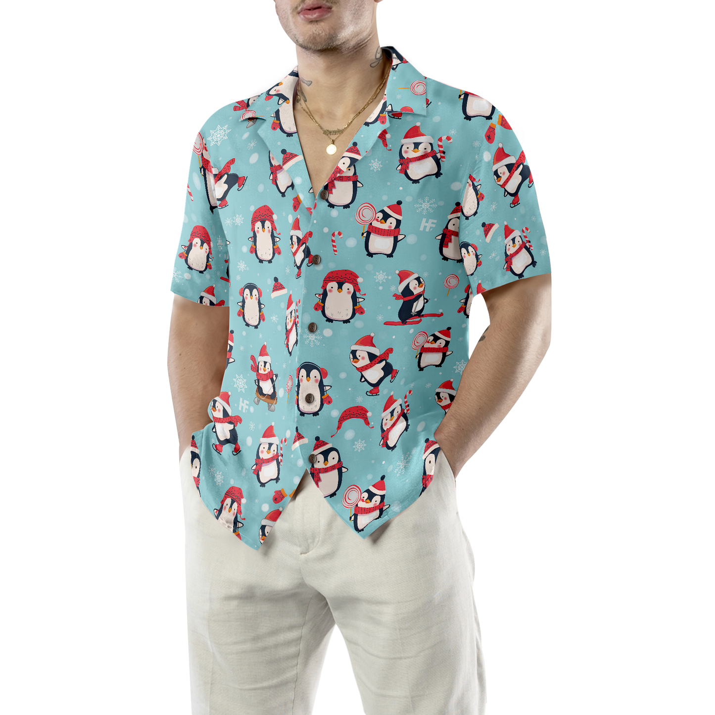 WW | Frohe Weihnachten Muster 5 Hawaiian Shirt