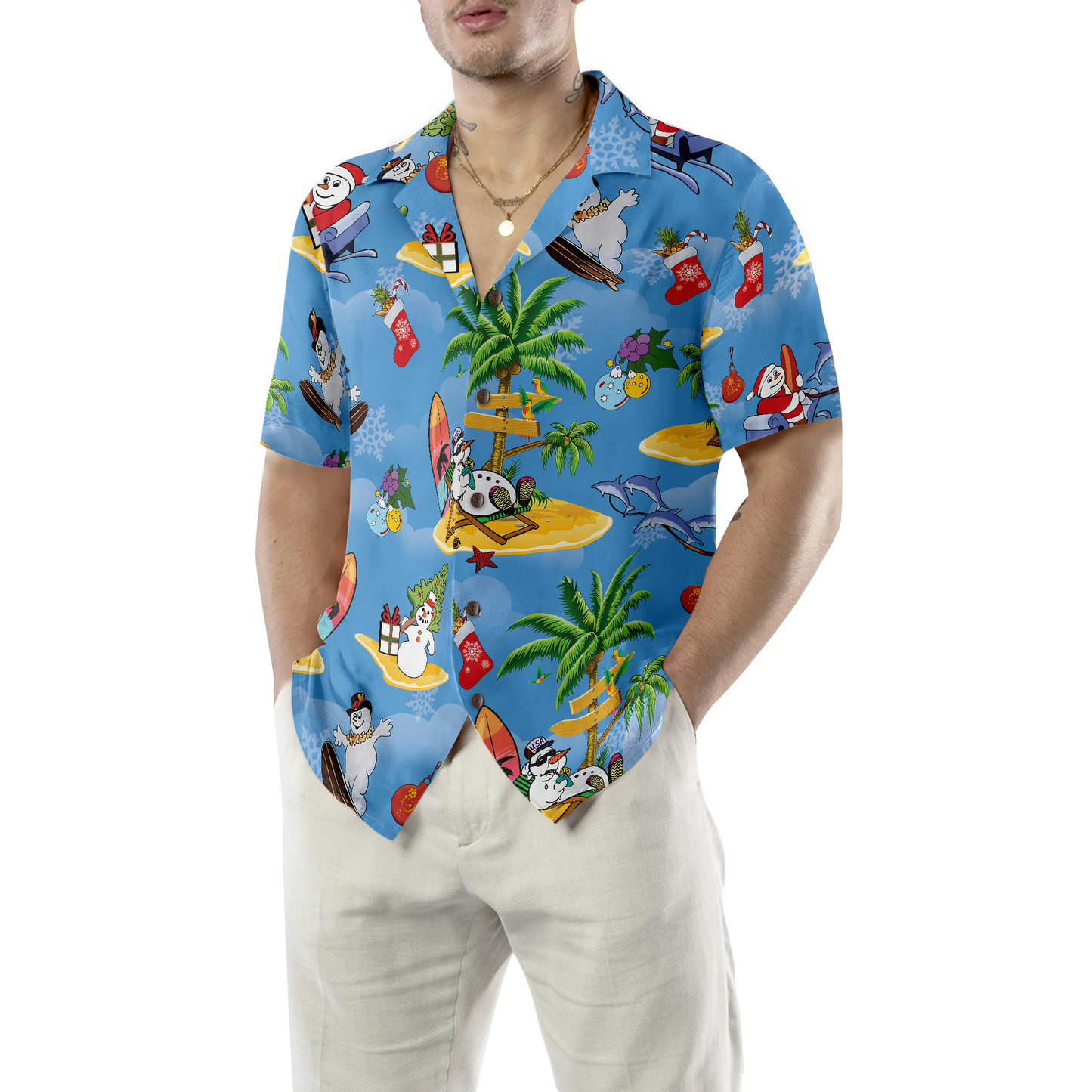 WW | Frohe Weihnachten Weihnachtsmann 17 Hawaiian Shirt