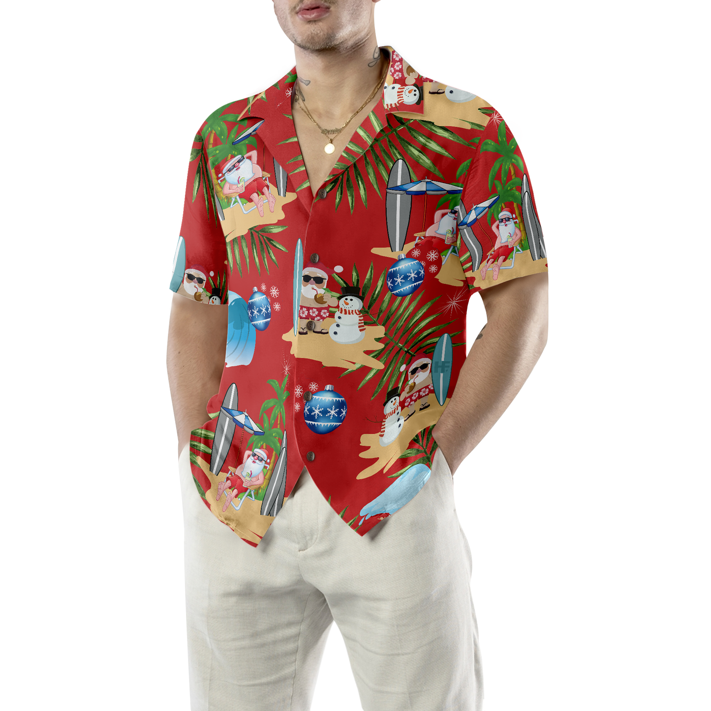 WW | Frohe Weihnachten Santa Claus 11 Hawaiihemd