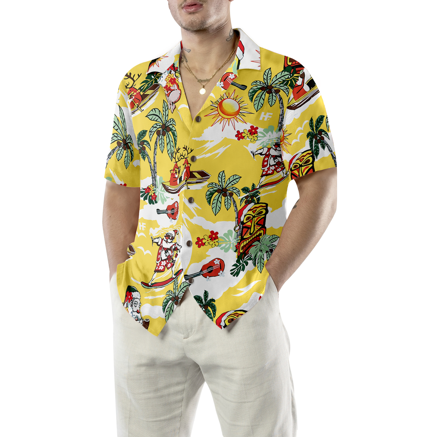 WW | Frohe Weihnachten Santa Claus 15 Hawaiian Shirt