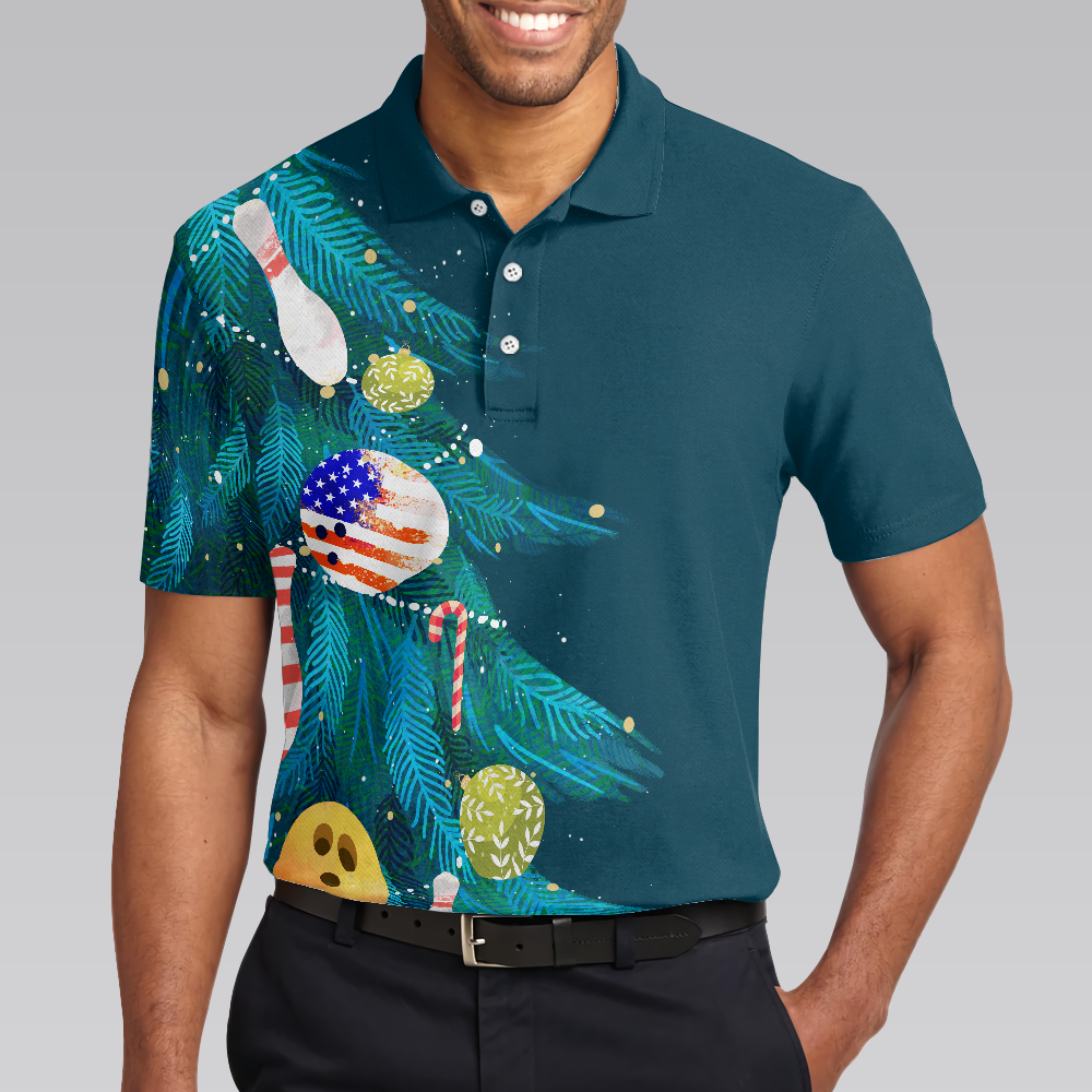 WW | Weihnachtsbaumdekorationen mit Bowling Herren Poloshirts