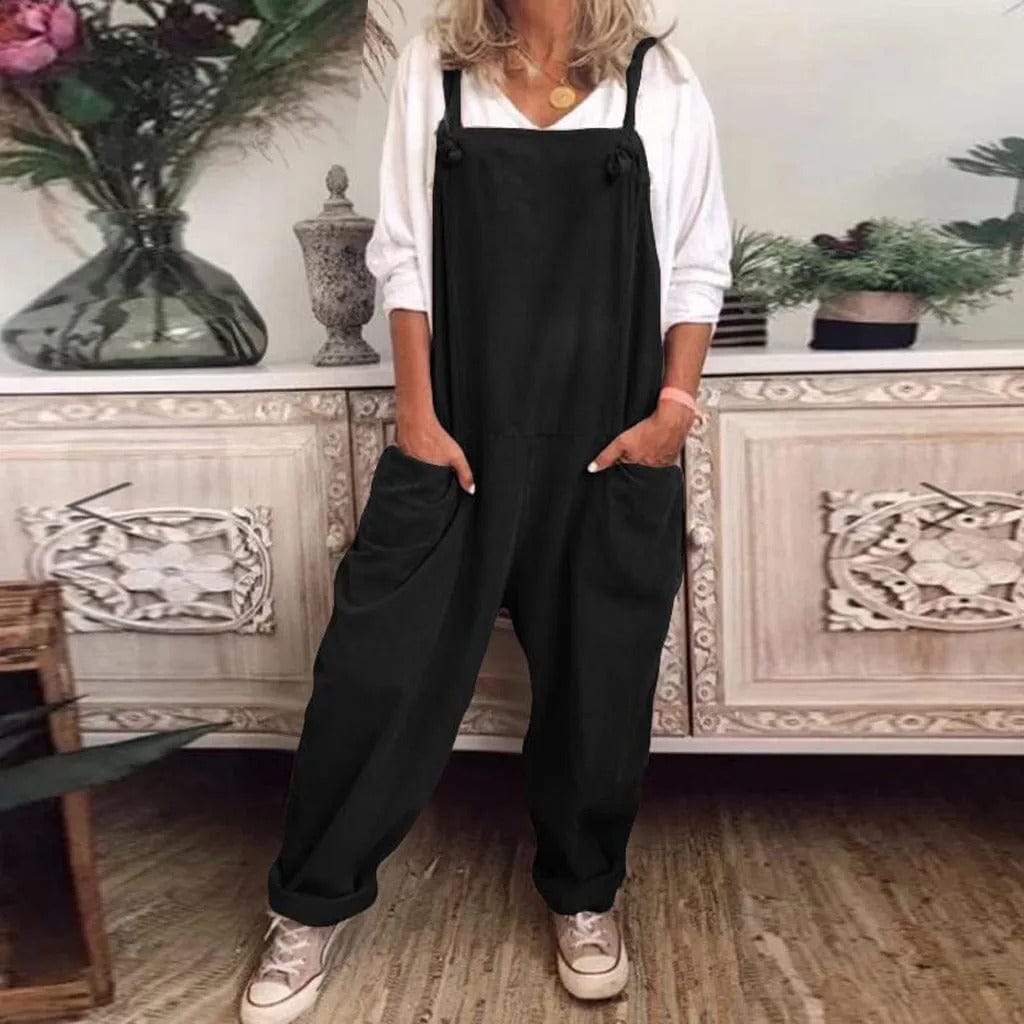 Overall in loosely knit polyester and elastane