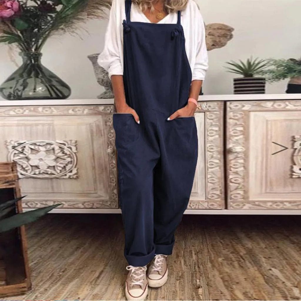 Overall in loosely knit polyester and elastane