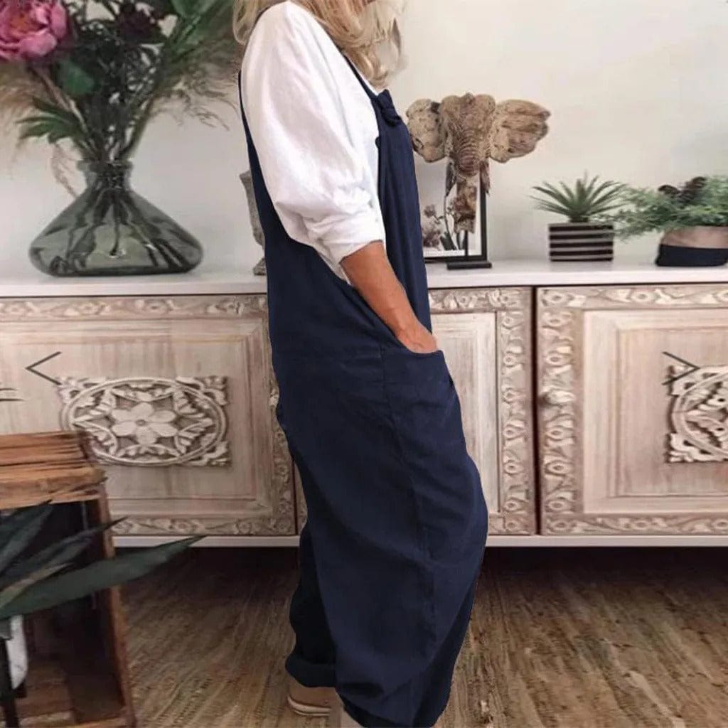 Overall in loosely knit polyester and elastane