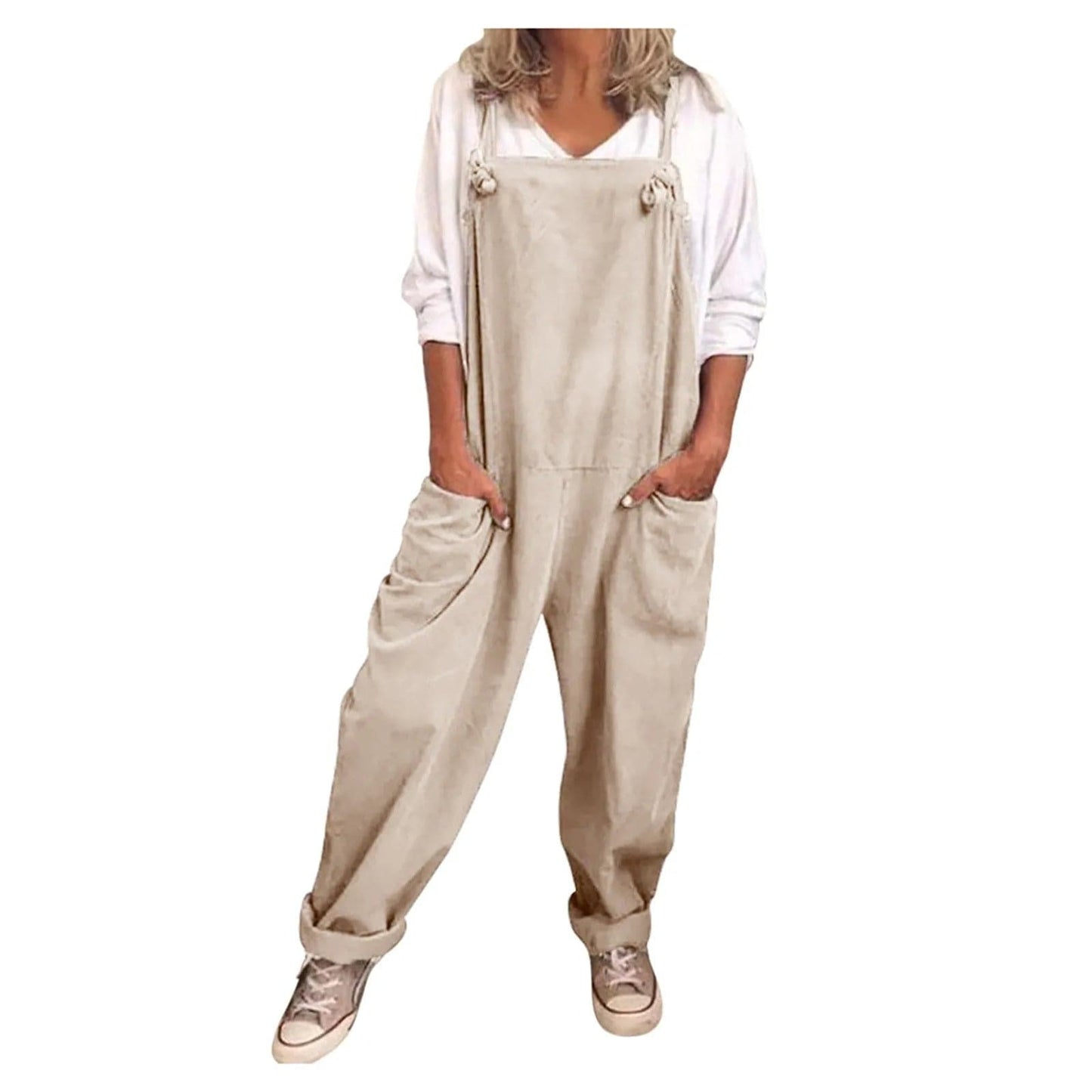 Overall in loosely knit polyester and elastane