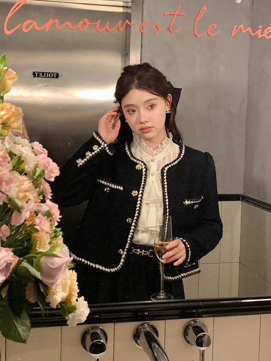 WW | White Tweed Cropped Jacket Fit