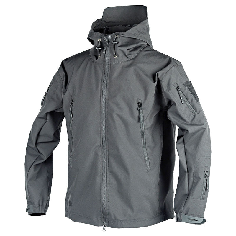 WW | Outdoor Jacket Waterproof Hood Zipper Pockets Adjustable Cuffs