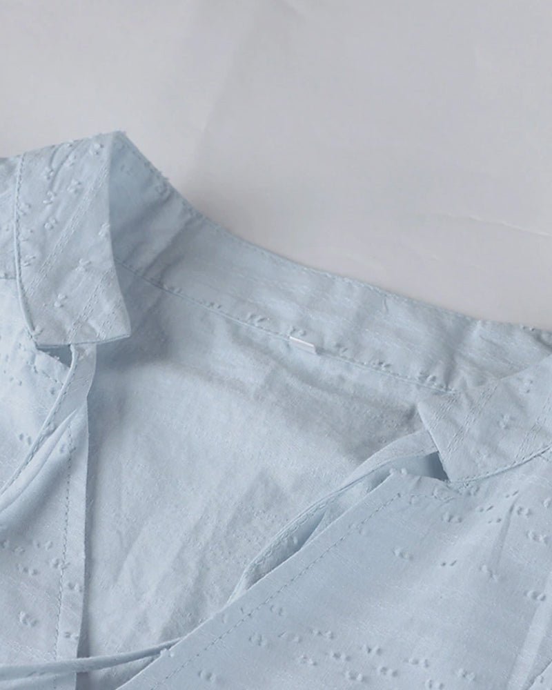 WW | Entspanntes Boho-Hemdkleid mit V-Ausschnitt für Damen