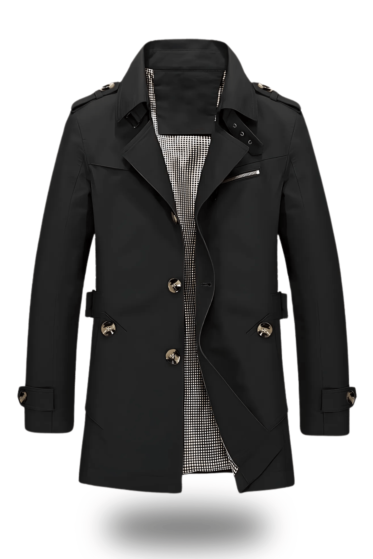 WW | Herren Doppelreiher Trenchcoat - Mittellang