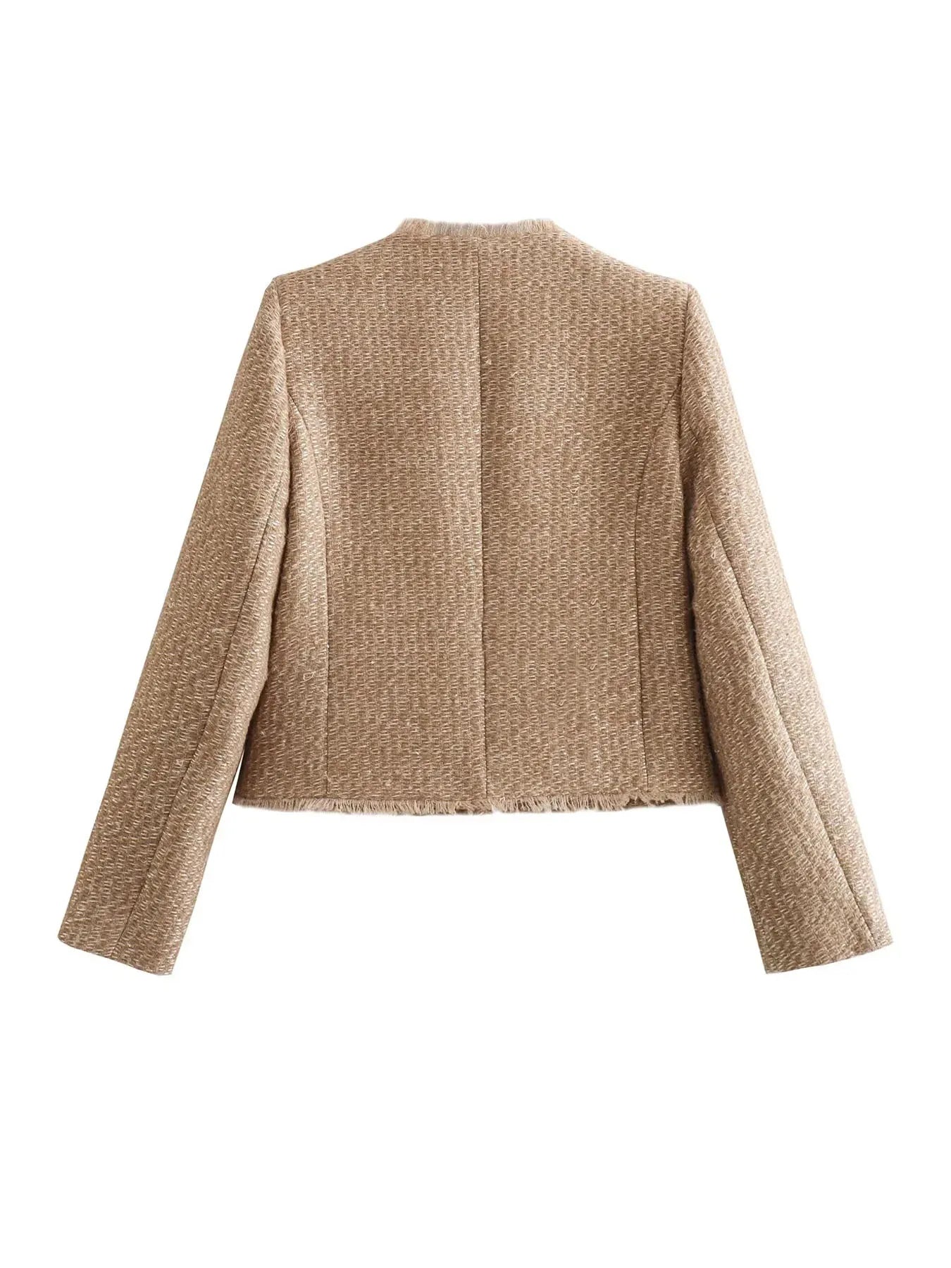 WW | Damen Tweed Blazer - Kurz geschnitten & Strukturiert