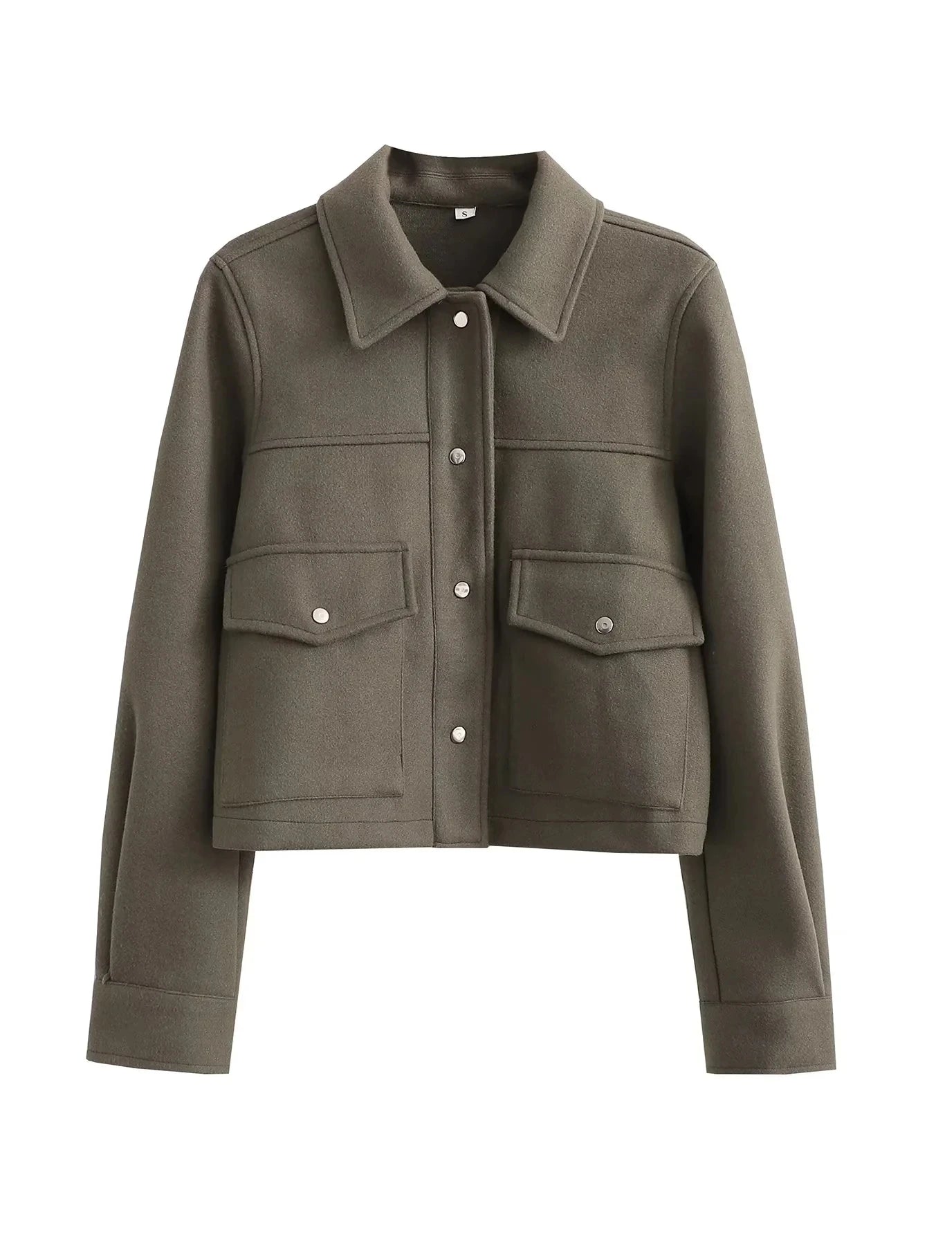 WW | Jacket - Cropped Length - Tailored Fit - Button Closure - Utility Chest Pockets