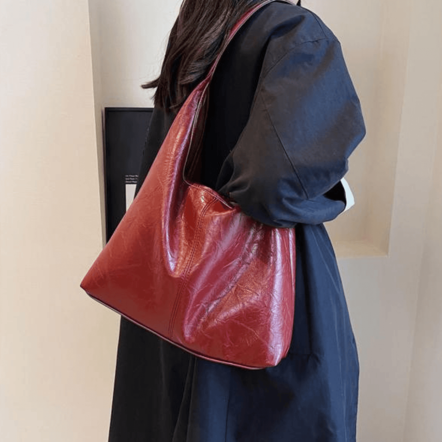 WW | Elegante Leder Schultertasche für Frauen