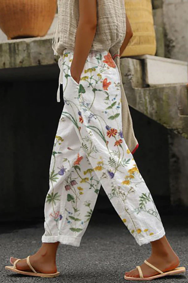 WW | Casual Unique Printed Button Pocket Pants