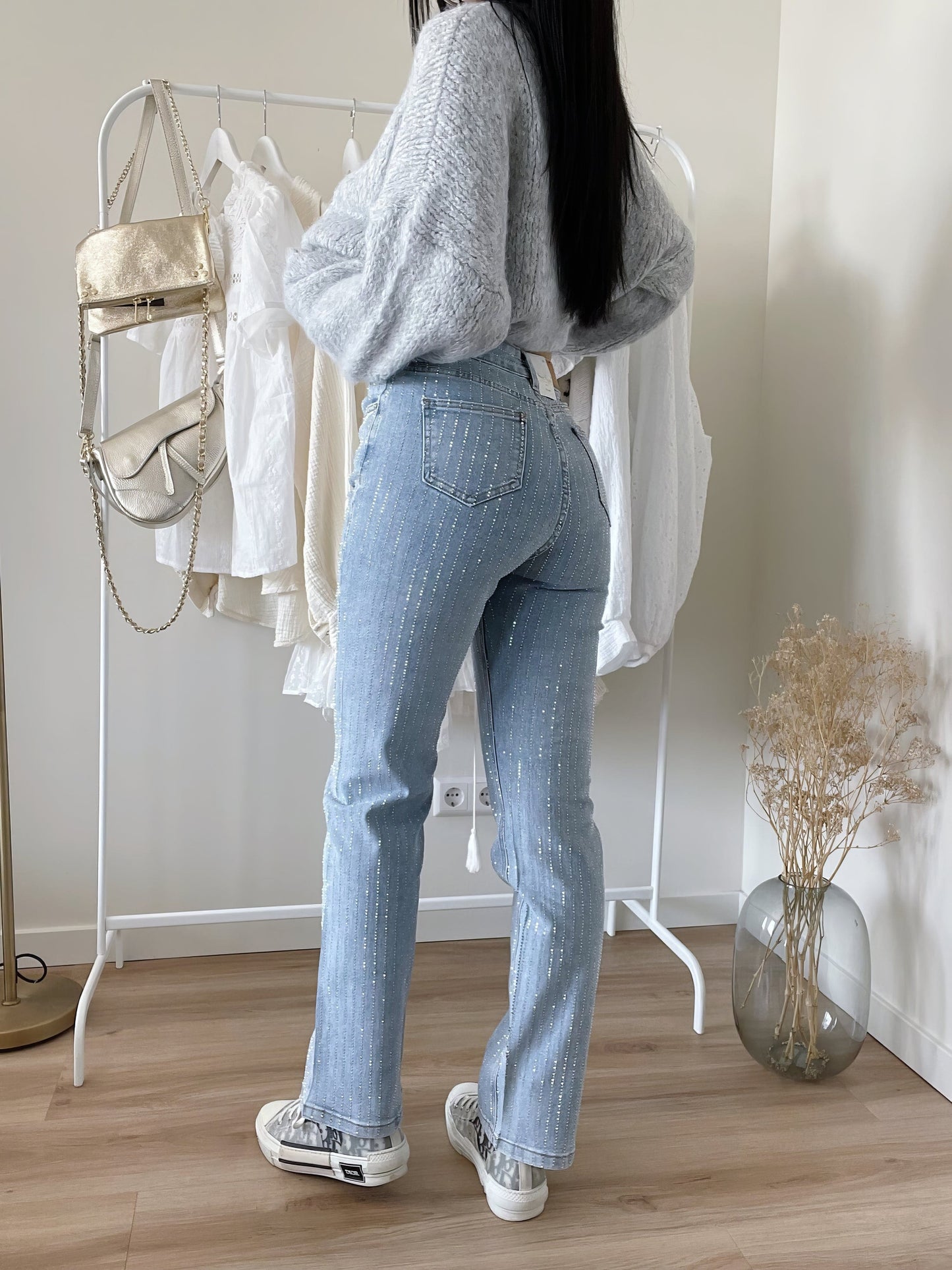 WW | Denim Sparkle Hose mit Glitzer