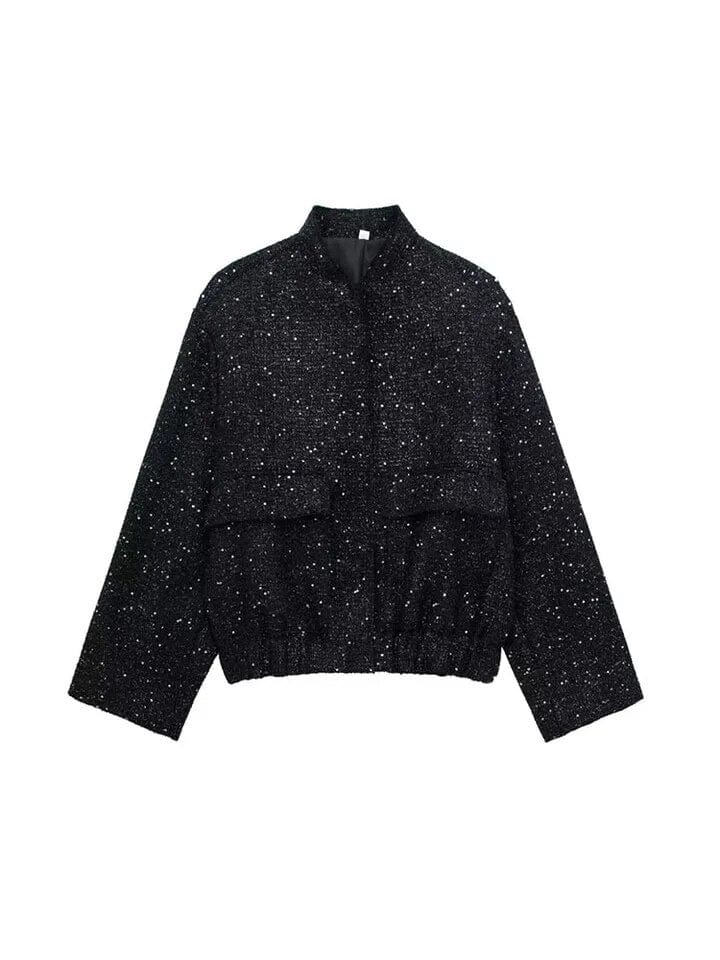 WW | bomber jacket Damen-Bomberjacke in Glitzer